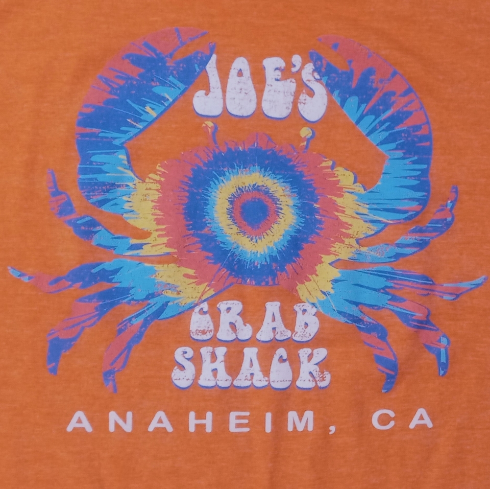 Joe's Crab Shack Psychedelic Anaheim California Souvenir t shirt 60/40